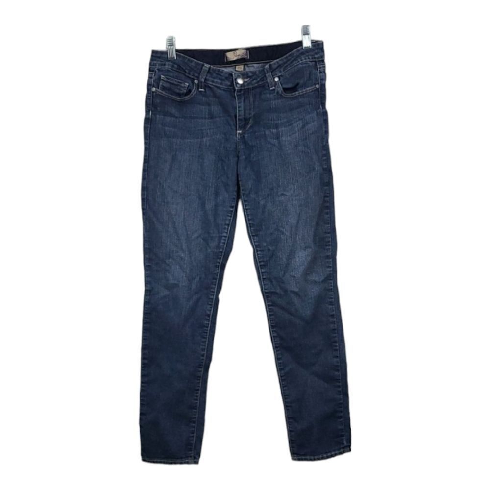 Paige Peg Skinny Jeans Blue Orchid Dark Wash Stretch Premium Denim Size 29 Ankle - Picture 5 of 11
